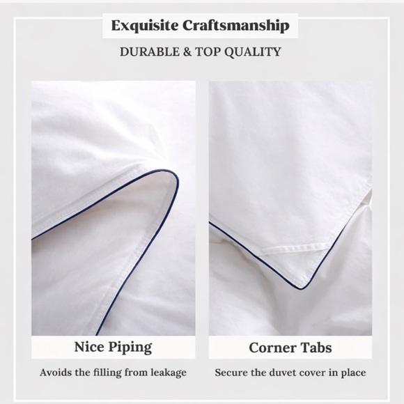 Puredown 800 fill White Goose Down Comforter King cloud puffy pinch pleat $729 - Picture 8 of 16